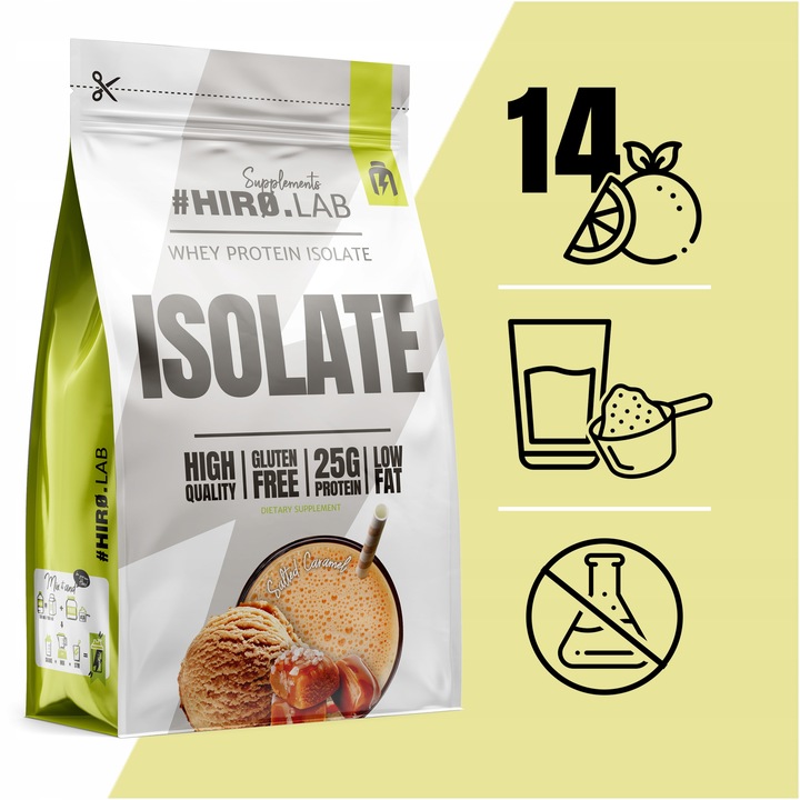 Izolat Białka BIAŁKO 700 g wpi Whey Protein Isolate Słony Karmel HIRO
