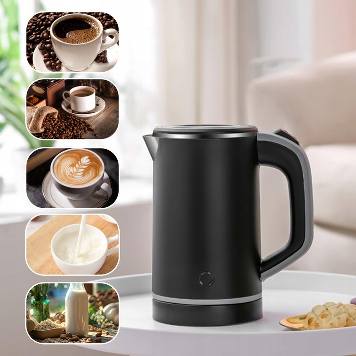 CZAJNIK ELEKTRYCZNY TURYSTYCZNY PODRÓŻNY CICHY MAŁY 600 W 0,8L CZARNY