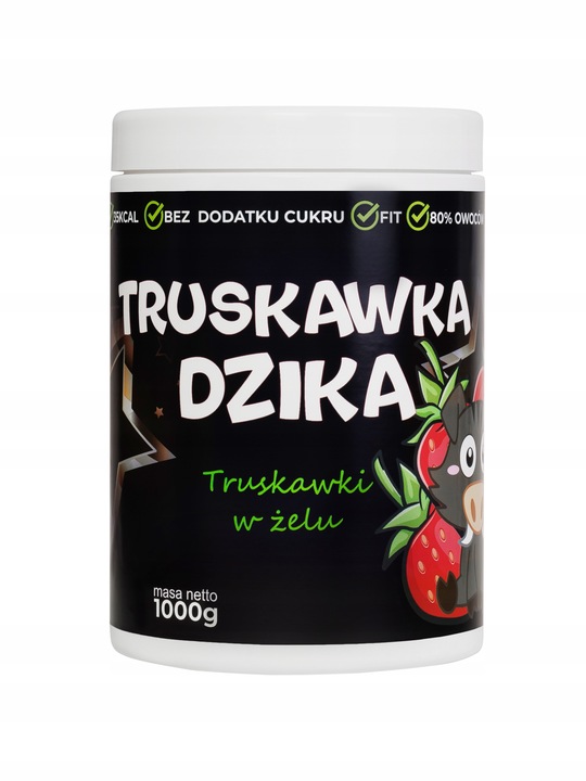 Frużelina FIT Truskawka | Dżem bez Cukru Keto 80% PUSZKA XXL 1.1kg