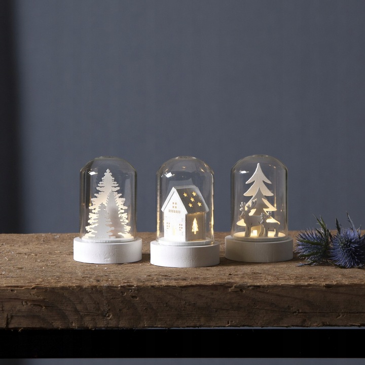 Zestaw 3 małych scenek pod kopułą Led KUPOL