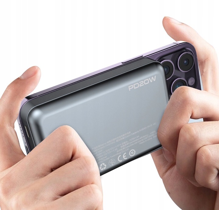 DUDAO POWERBANK BEZPRZEWODOWY 10000mAh 15W MAGSAFE DUŻY POJEMNY POWER BANK