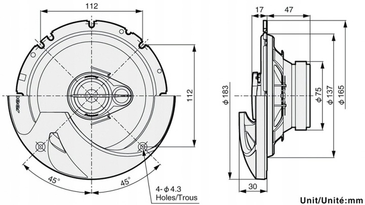 PIONEER TS-R1750S GŁOŚNIKI SAMOCHODOWE 17CM 250W