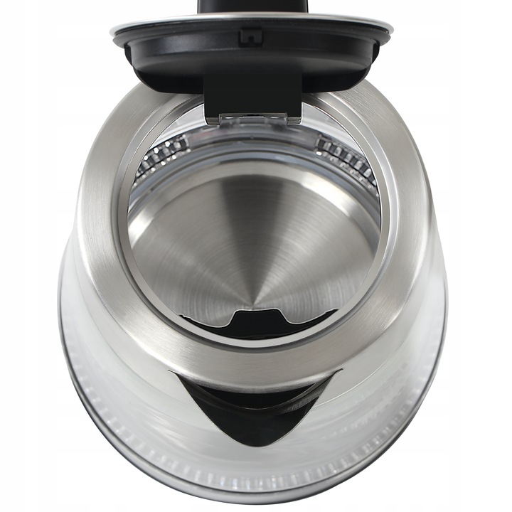 Czajnik elektryczny bezprzewodowy szklany STALOWY LED INOX 1,7l 2200W Lovio