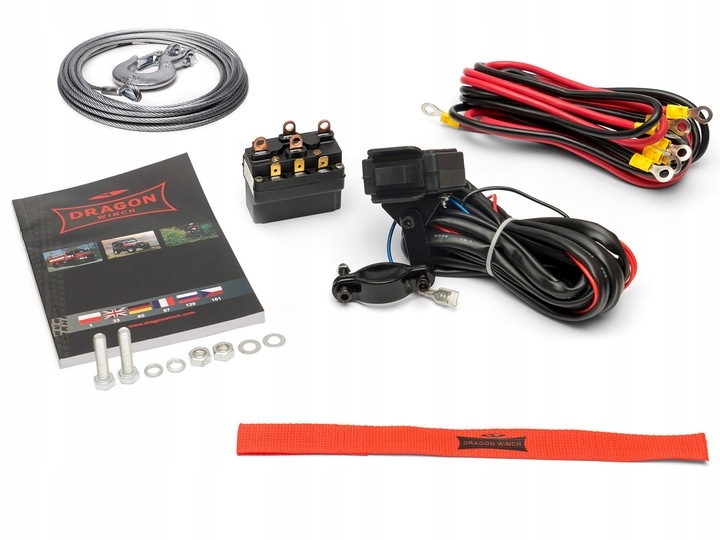 WYCIĄGARKA DRAGON 12V ELEKTRYCZNA WCIĄGARKA linowa pługa quada + pilot