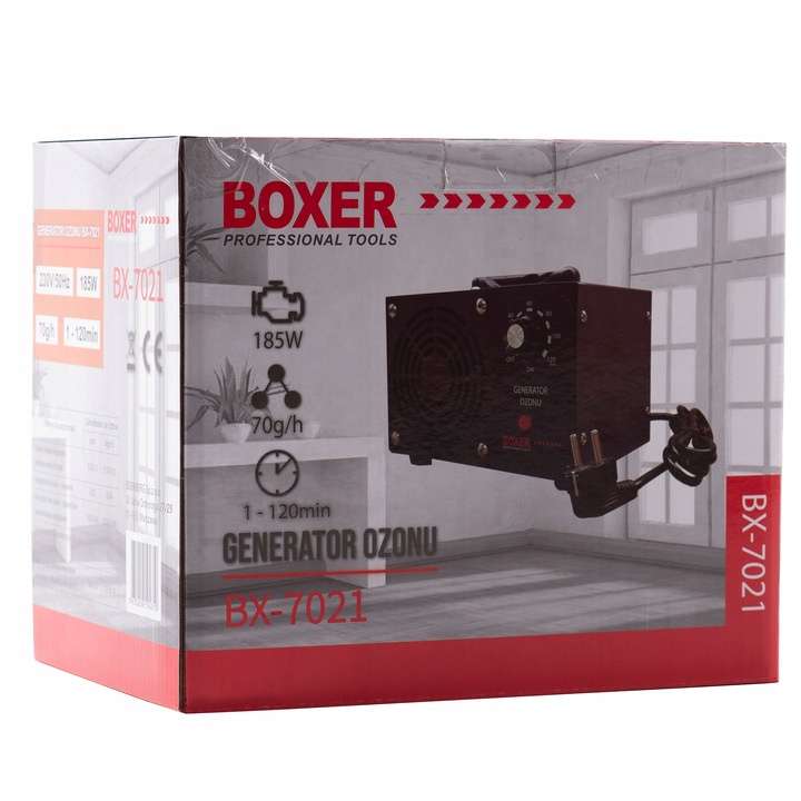 GENERATOR OZONU MOCNY 70 000 MG/H OZONATOR OCZYSZCZACZ + TIMER 185W