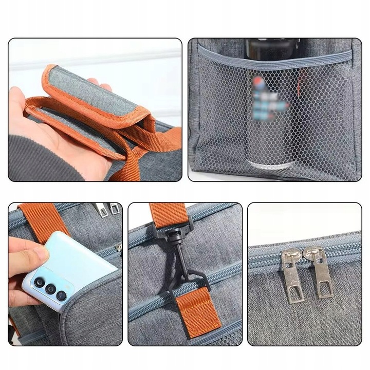 KOSZ PIKNIKOWY TORBA TERMICZNA PLAŻOWA NA ZAKUPY PIKNIK DUŻA 2 komory