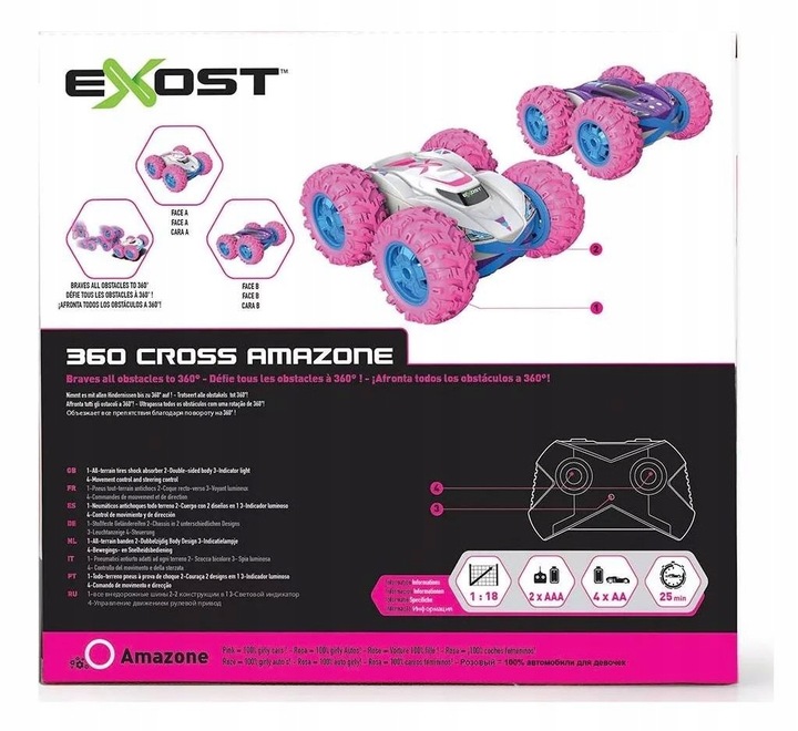 SILVERLIT Exost 360 CROSS AMAZONE AUTKO AUTO ZDALNIE STEROWANE PILOT RC LED