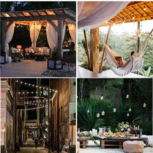 Girlanda Ogrodowa Lampki Żarówki Kule 7,6m 28 szt Ogrodowe Łańcuch świetlny