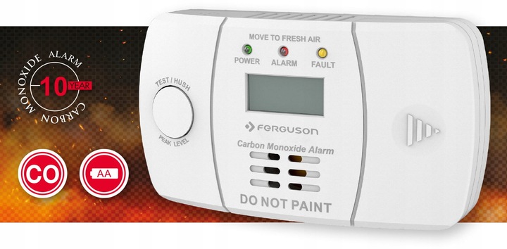 FERGUSON Czujka Czadu i Tlenku Węgla FACO1 - Certyfikowany Czujnik CO