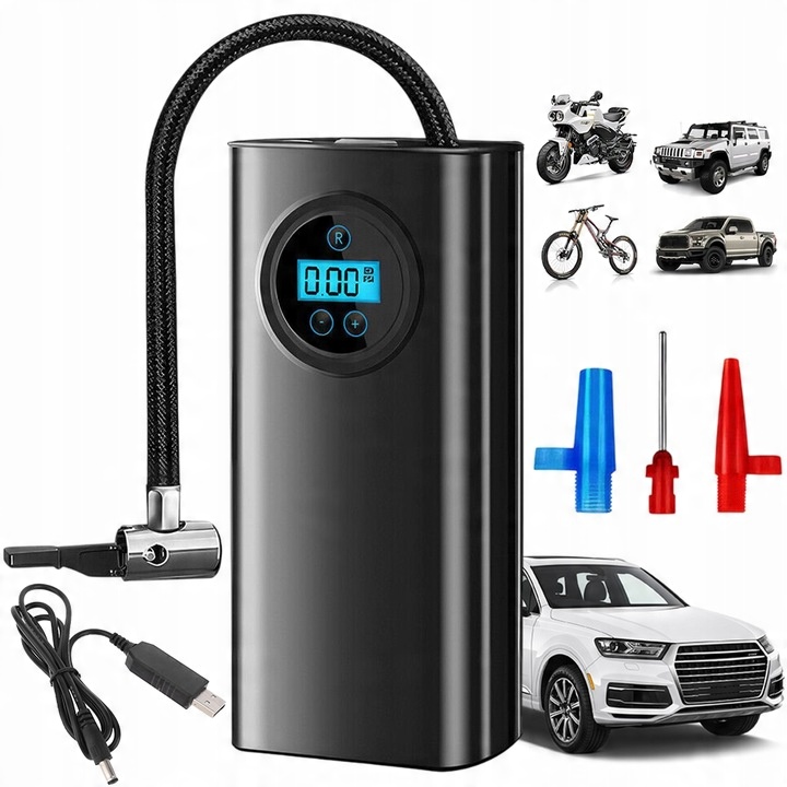 Elektryczna Pompa Powietrza Bezprzewodowa Cyfrowa Pompa Powietrza DoPojazdu