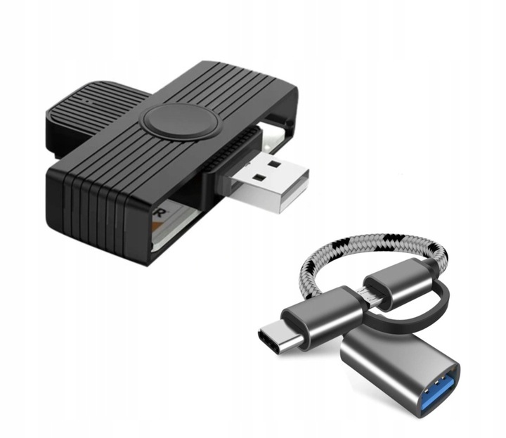 Czytnik Kart Kierowców|USB-A + USB-C + Micro USB