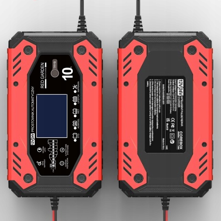 Prostownik SAMOCHODOWY AUTOMATYCZNY Z FUNKCJĄ NAPRAWY AKUMULATORÓW 12V 24V