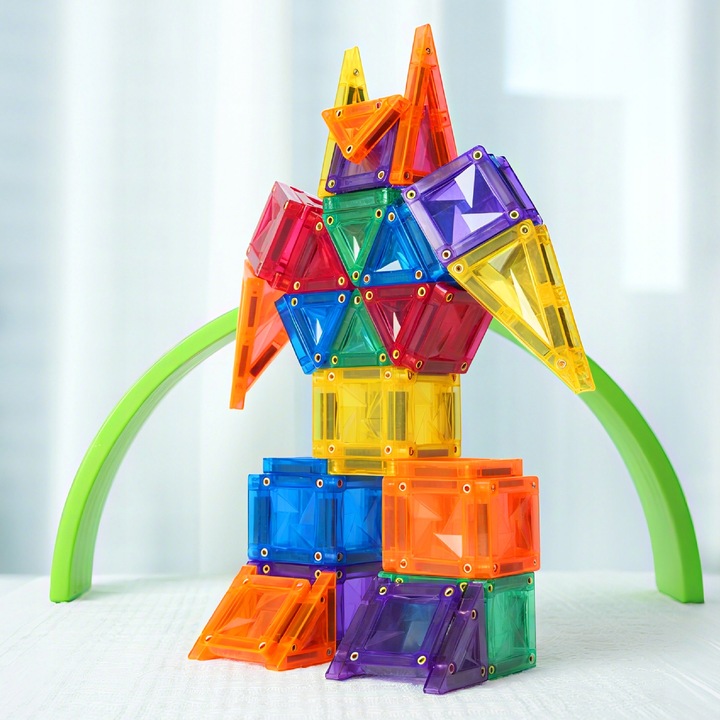 MINI Klocki Magnetyczne MAGNICREATIX Mini Tiles – 28 el. + 2 GRATIS!