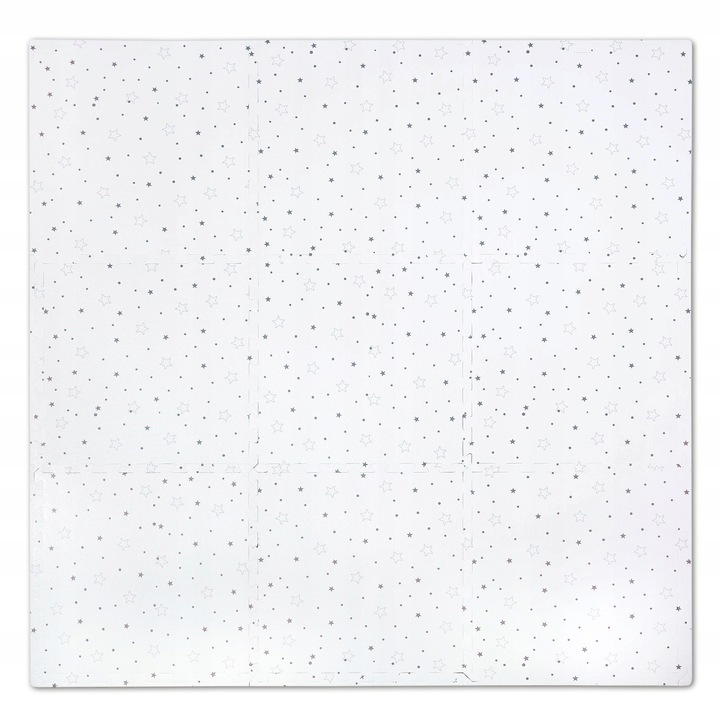 MATA PIANKOWA EVA PUZZLE MIĘKKA DLA DZIECI GWIAZDKI 150x150cm RICOKIDS