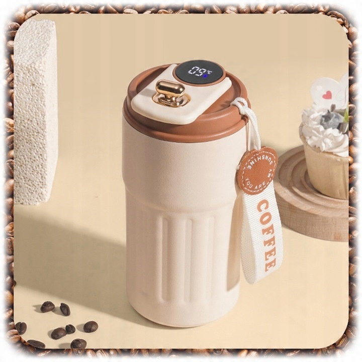 Kubek Termiczny Termos Kawa Herbata Wyświetlacz LED temperatura