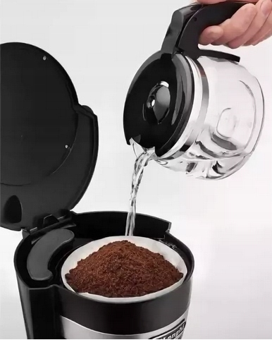 Przelewowy Ekspres do Kawy czarny termiczny dzbanek DeLonghi ICM16710 (P)