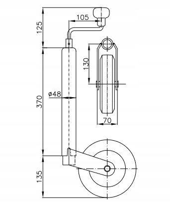 KÓŁKO KOŁO PODPOROWE MANEWROWE PODPORA