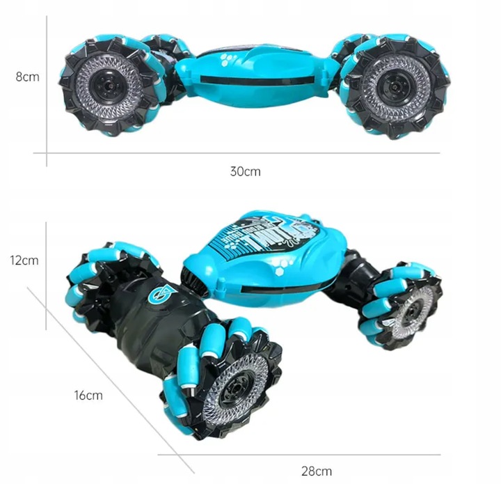 SAMOCHÓD ZDALNIE STEROWANY GESTAMI RĘKI 4 WD 2,4 GHZ
