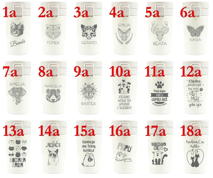 Kubek termiczny 300 ml prezent dla przyjaciółki TERMOS bidon +TWÓJ GRAWER