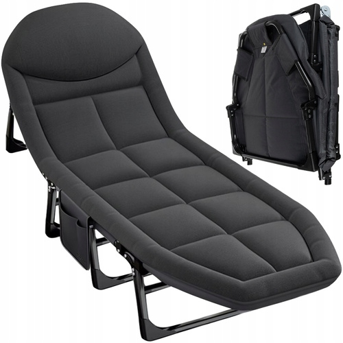 Łóżko polowe turystyczne Trizand 25380 200 cm x 65 cm szare