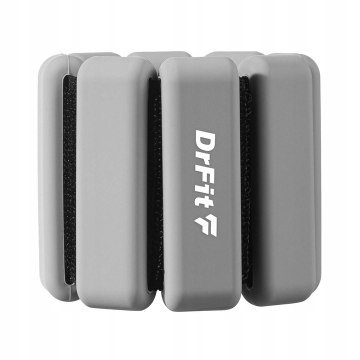 Ciężarki na Kostki i Nadgarstki do Ćwiczeń Regulowane 2x 0,45kg Szare DrFit