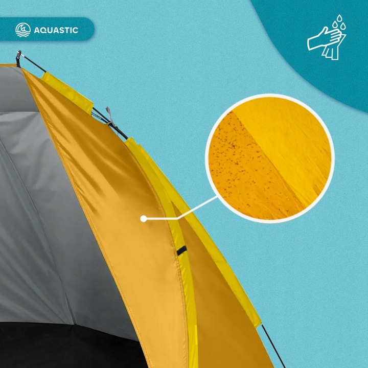 Namiot plażowy AQUASTIC Concielo pomarańczowy UPF50+ Ochrona przed słońcem