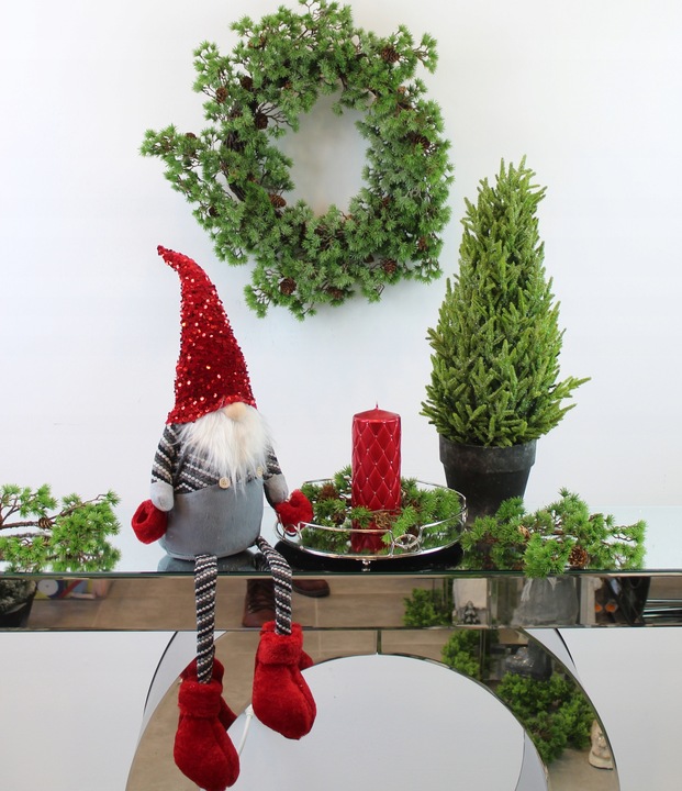 Wianek świąteczny wieniec stroik na stół drzwi Ø30 DEcodomi