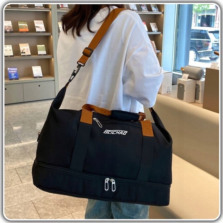 DAMSKA MĘSKA TORBA PODRÓŻNA SPORTOWA BAGAŻ DO JOGI NA SIŁOWNIĘ NA RAMIĘ 30L