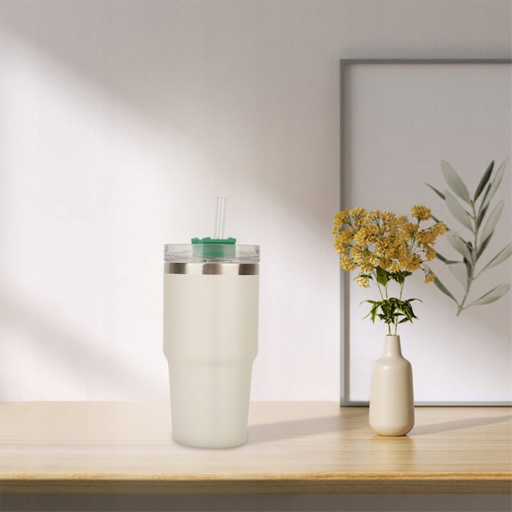 KUBEK TERMICZNY DO KAWY NA WYNOS, KUBEK PODRÓŻNY BUTELKA NA WODĘ 591 ML