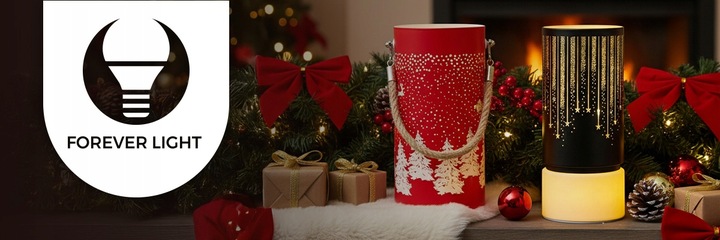 Lampion Świąteczny LED Duży Szklany - Dekoracja Świąteczna Ozdobna Na Stół