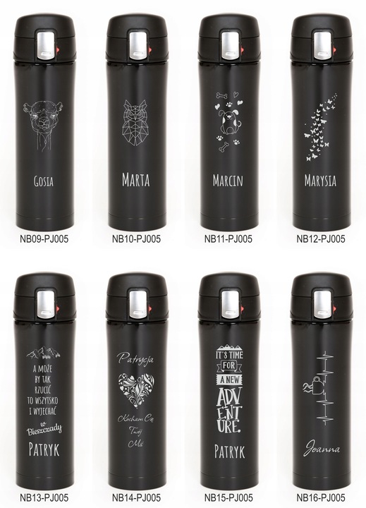 Kubek termiczny z imieniem własnym GRAWER imienia DŁUGO TRZYMA TEMPERATURĘ