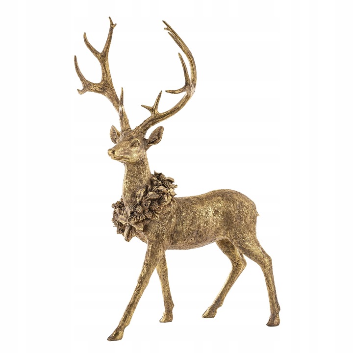 Figurka dekoracyjna świąteczna jeleń renifer duży 71x44cm Brązowy