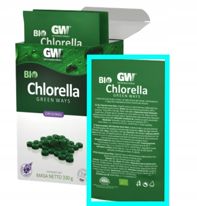 BIO CHLORELLA Green Ways 110 g (440 tabletek) ORIGINAL (1 saszetka)