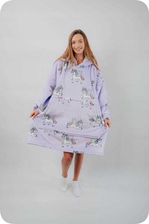 KOC BLUZA Comfy Moment Kocobluza bluzokoc Unicorn Oversize 2w1 prezent