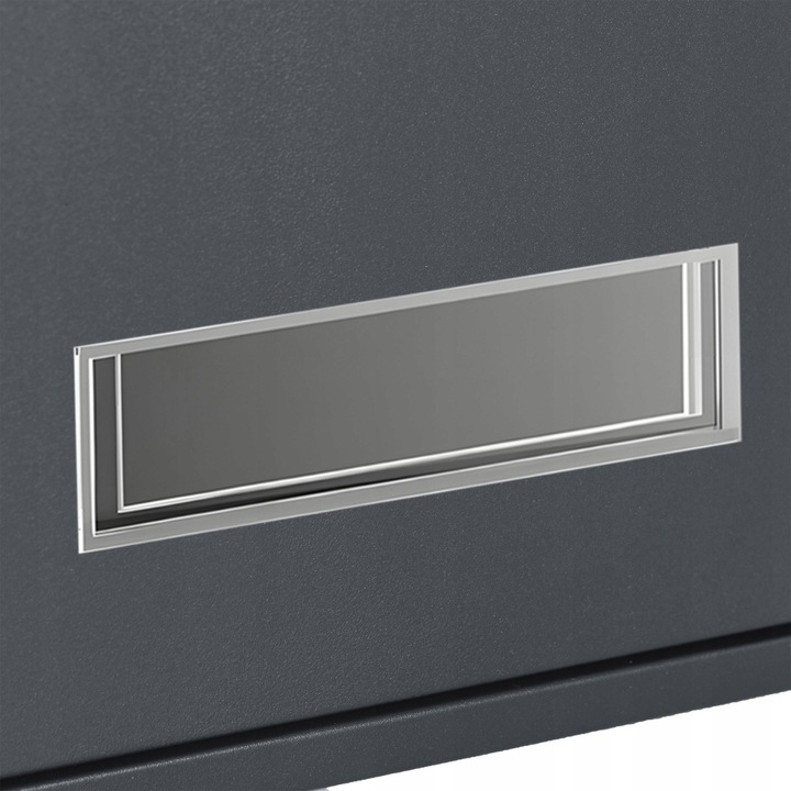 SKRZYNKA NA LISTY POCZTOWA POCZTĘ STALOWA ANTRACYT NA KLUCZYK Z OKIENKIEM