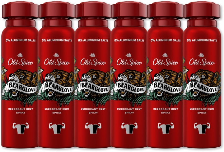 Old Spice Bearglove dezodorant deo spray 6 x 150ml