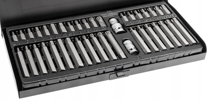 HOGERT HT1S404 ZESTAW NASADEK KLUCZY BITY SPLINE IMBUS TORX KOMPLET 40el