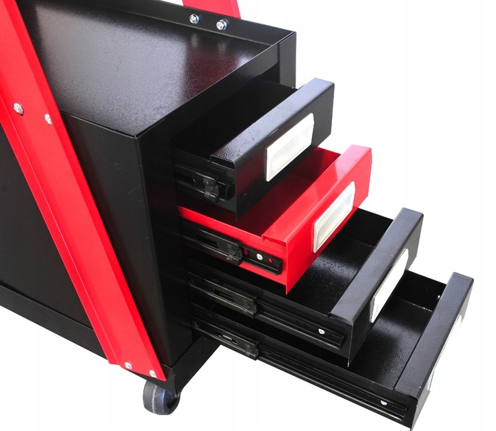 WÓZEK SPAWALNICZY Z SZUFLADAMI DO SPAWARKI MIGOMATU Z PÓŁKĄ NA BUTLĘ