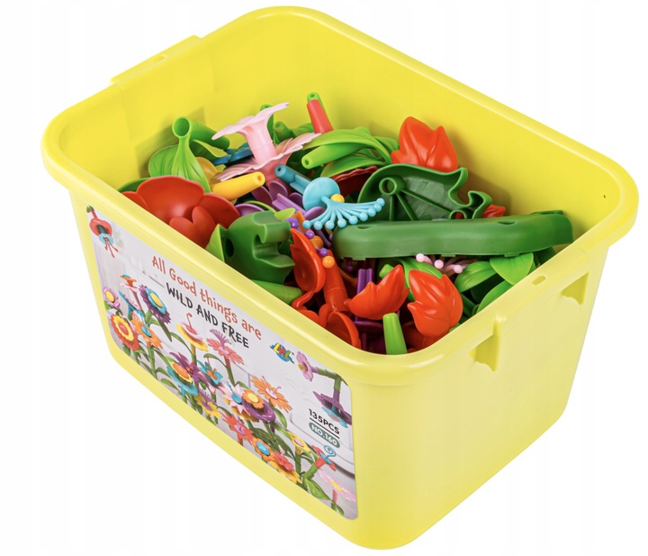 KLOCKI KONSTRUKCYJNE BUKIET KWIATÓW Kwiaty Zestaw do ułożenia 135 Elementów