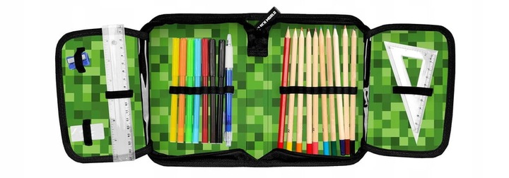 ZESTAW 5 EL. PLECAK SZKOLNY MINECRAFT PIKSELE PIXEL GAME PLECAK MINECRAFT