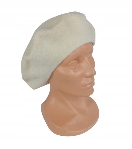 250 BERET FEZKO KREMOWY rozm. 11,5" duży