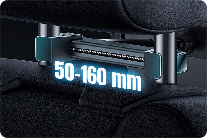 REGULOWANY UCHWYT SAMOCHODOWY HOLDER TRZYMAK NA TABLET TELEFON NA ZAGŁÓWEK