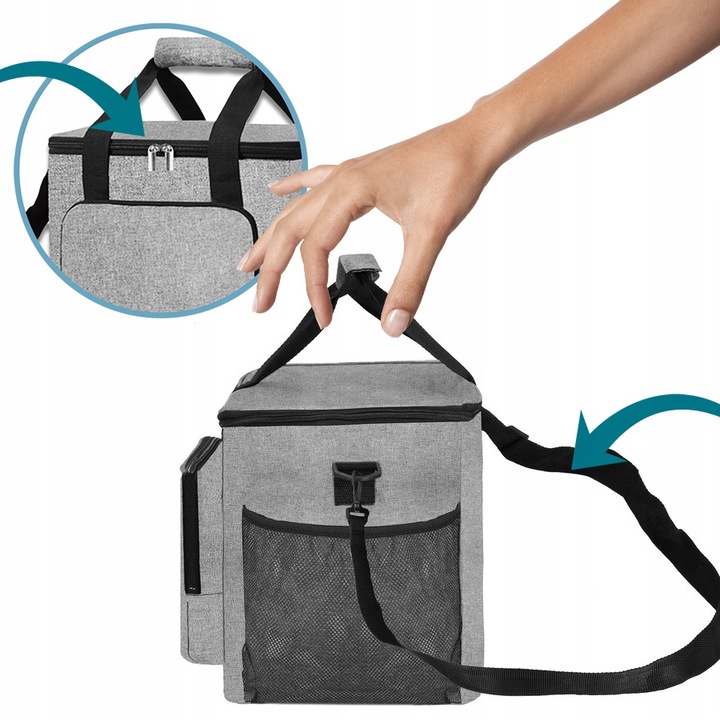 TORBA TERMICZNA śniadaniowa PLAŻOWA PIKNIKOWA lodówka NA JEDZENIE 28 litrów