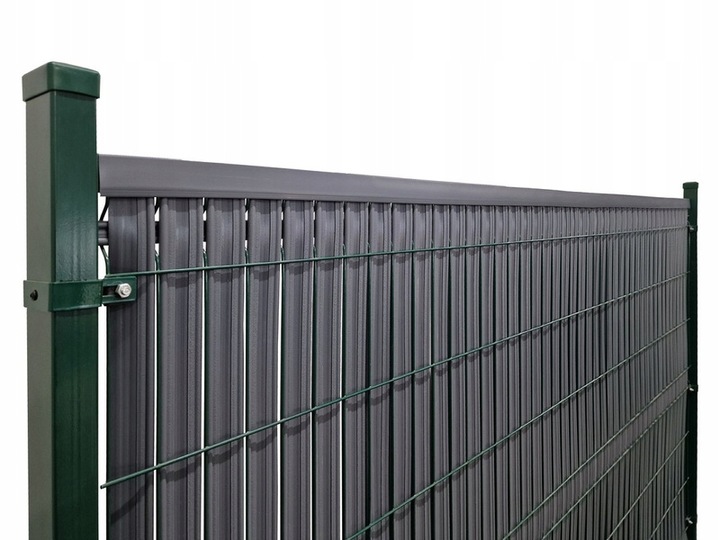 Listwy ogrodzeniowe pionowe wąskie 173x250cm RD03 Szary komplet