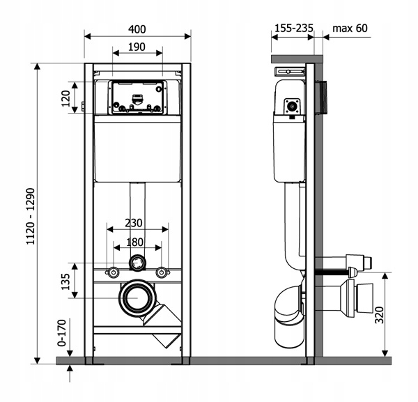 PRZYCISK DO SPŁUCZKI WC Cersanit CHROM POŁYSK M10 Przycisk Spłukujący WC