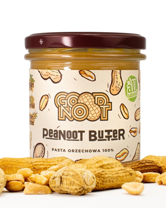 MASŁO ORZECHOWE 100% PEANUT BUTTER GOOD NOOT 300G