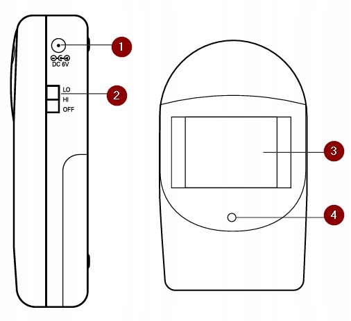 SYGNALIZATOR WEJŚCIA ALARM BEZPRZEWODOWY 2x CZUJNIK RUCHU PIR ZASIĘG 120m