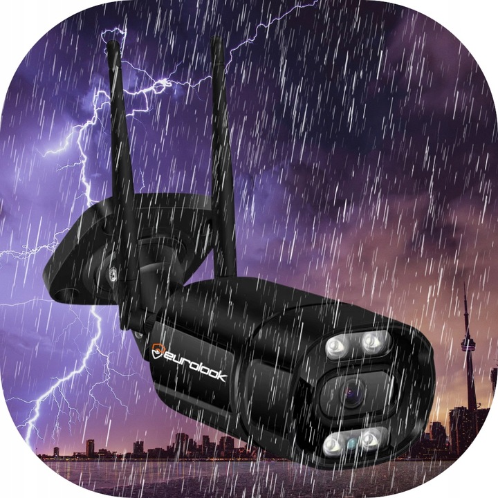 Zewnętrzna Kamera IP WiFi 8MPx Bezprzewodowa SD