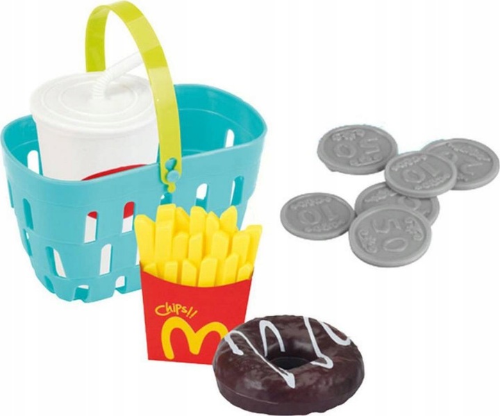 KASA FISKALNA SKLEPOWA Z DOTYKOWYM PANELEM KOSZYK DO ZABAWY DLA DZIECI