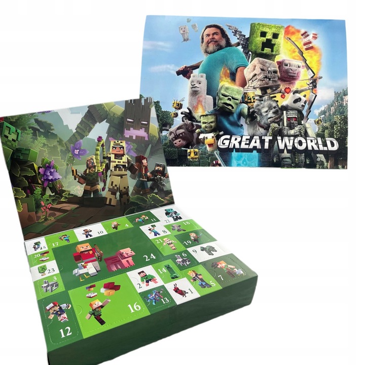 Kalendarz Adwentowy Minecraft Odliczanie Figurka Klocki Dla Dzieci